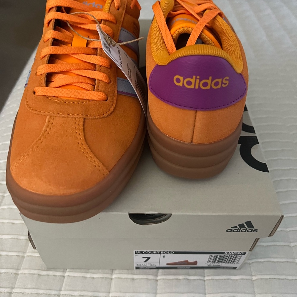 Adidas Orange and Purple Sneakers